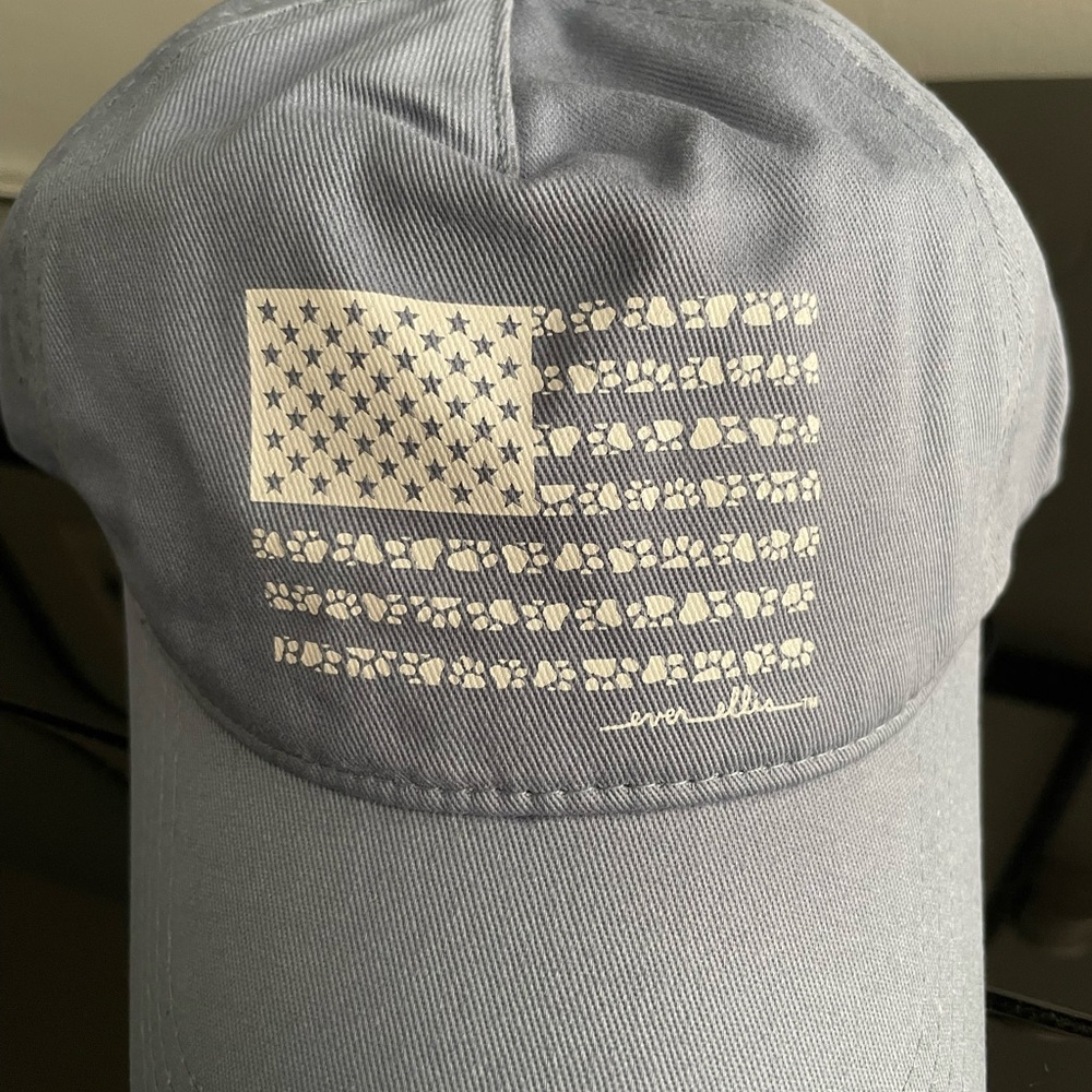 Canines for Veterans Paw Print Flag Design Baseball Cap by Ever Ellis
